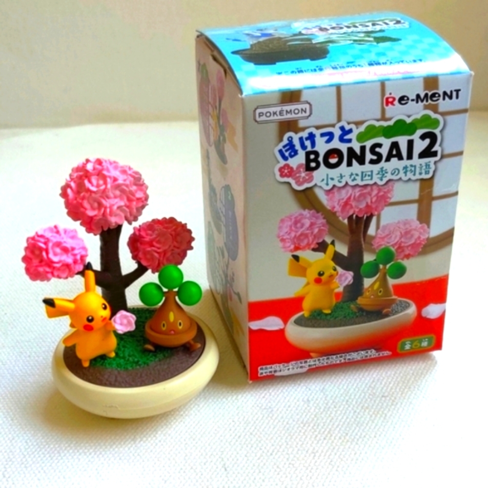 Rement Pokemon Bonsai 2 Pikachu and Bonsly Rement New Open Box